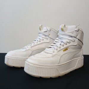 PUMA Karmen Rebelle Mid Platform Sneakers in white- Women's size 8